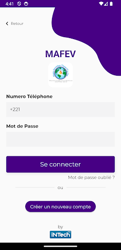 Android application MAFEV screenshort
