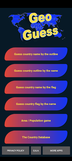Android application Geo Guess screenshort