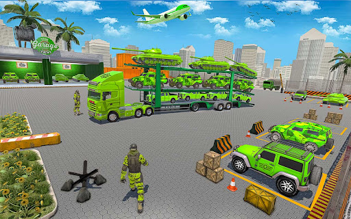 Army Vehicle Transporter Game