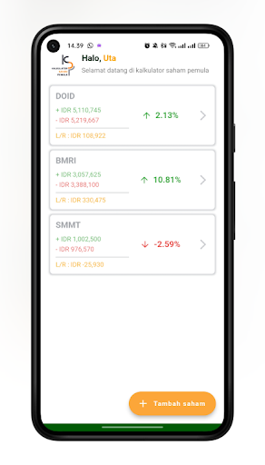 Kalkulator Saham Pemula Screen 3