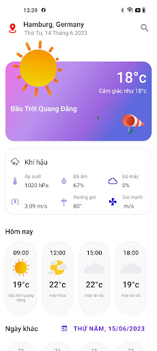 Android application SmartWeather screenshort