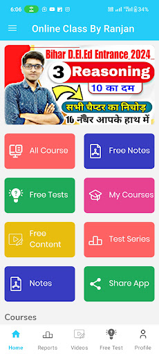 Android application Online Class By Ranjan screenshort