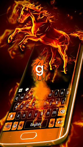 Flaming Fire Horse Theme Screenshot 3 - AppWisp.com