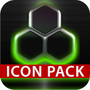 GLOW GREEN icon pack HD 3D