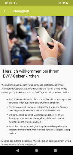BWV-GE Mieter-App Screen 2