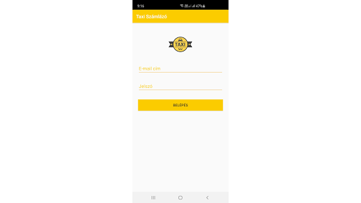 Android application GoG Taxi Számlázó screenshort
