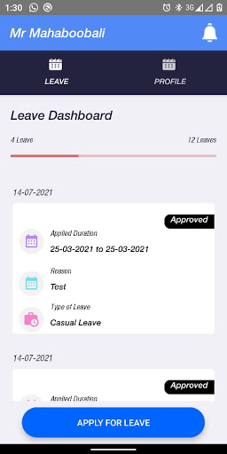Employee life cycle management Screen 2