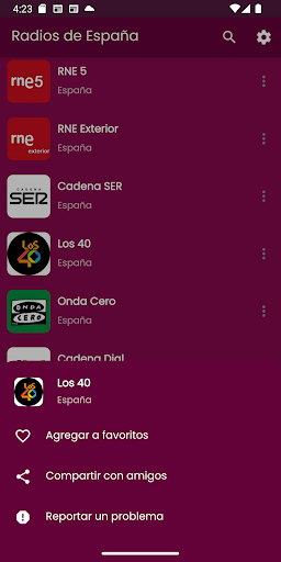 Spanish Radio Stations Screen 2