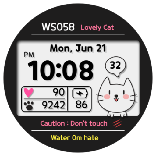 WS058 – Cat Watch Face Logo
