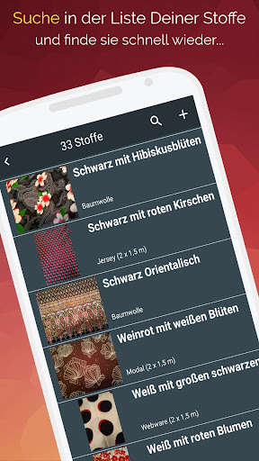 Stofflager und mehr Screen 2