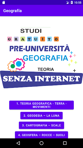 Android application Geografía screenshort