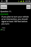 screenshot of SC DMV Driver Exam