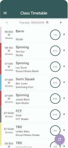 Android application IHF Health Club screenshort