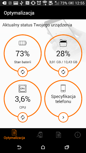 Android application Orange Smart Care screenshort