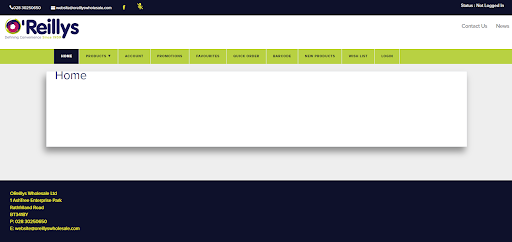 OReillys Wholesale Limited PWA Screen 3