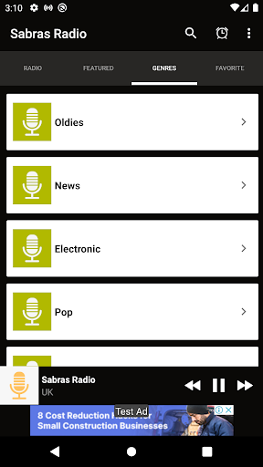 Sabras Radio App fm UK Screen 3