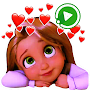 ANIMATED WAstickerApps Princess Cartoon Stickers