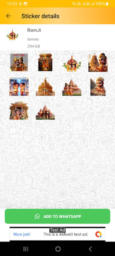 Shree Ram Stickers Screen 2