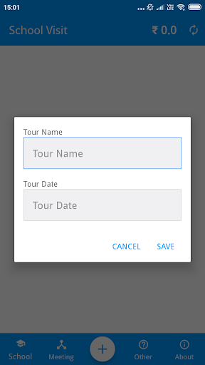 Tour Reporting Screen 3