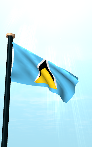 Saint Lucia Flag 3D Free
