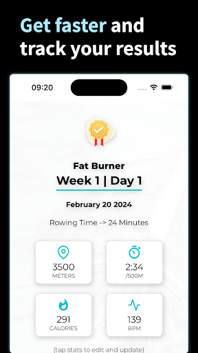 Screenshot of Rowing Machine Workouts