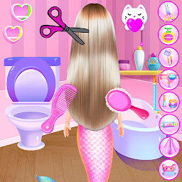 Imagen de icono Princess Mermaid At Hair Salon