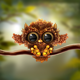 Autumn Little Owl Wallpaper icon