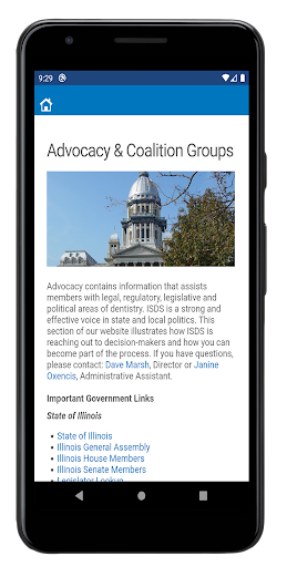 The ISDS App Screen 2