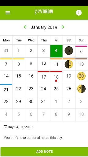 Android application Marijuana Lunar Calendar screenshort
