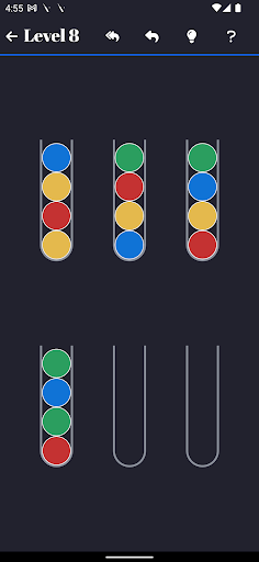 Android application Ball Sort Puzzle screenshort