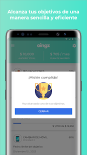 Oingz - Ahorra dinero y alcanza tus objetivos Screenshot