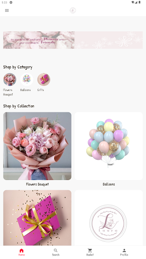 Android application Laura flowers screenshort