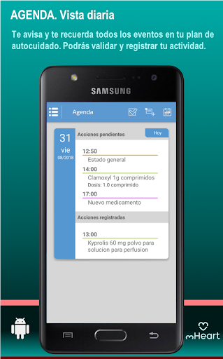 Android application mHeart screenshort