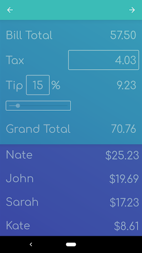 Restaurant Bill Splitter Screenshot 4 - AppWisp.com