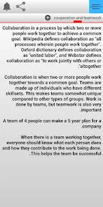cooperation and teamwork