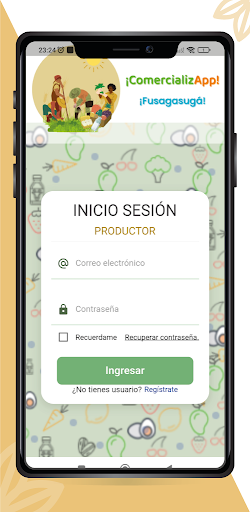 Android application ComercializApp Productor screenshort