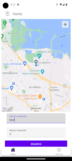 Android application Donator Locator screenshort