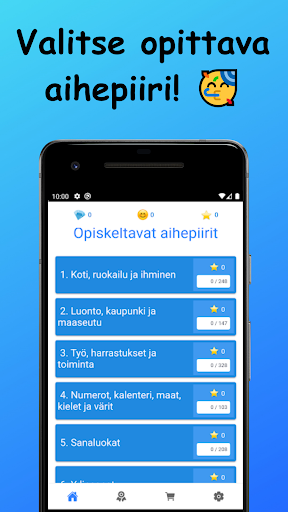 Android application Aihepiirisanasto italia screenshort