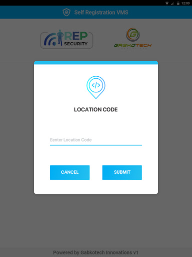 Self Registration VMS Screen 2