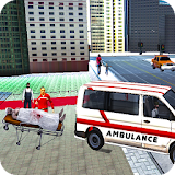 City Ambulance Rescue Driving icon