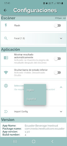 Ecuador INEXTRUST Beverages Screen 2