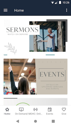 Android application Moments of Hope Church screenshort