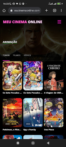 Android application Meu Cinema Online screenshort