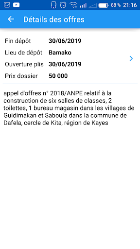 Appels doffre du Mali JAO-MA