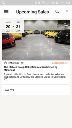 Android application Motorious Online Auctions screenshort