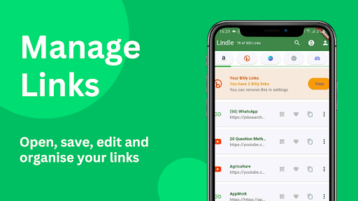 Lindle: Save, Manage Web Links Screen 2