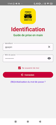 Android application Proxidriver screenshort