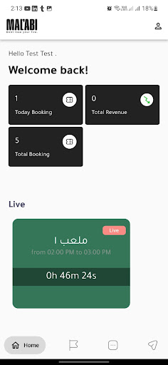 Android application Malaabi Owner - ملعبي اونر screenshort