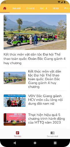 Android application Báo Bắc Giang screenshort