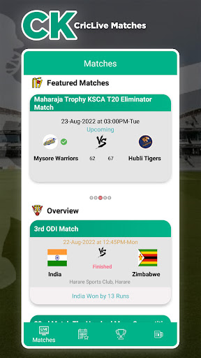 Android application CricLive screenshort